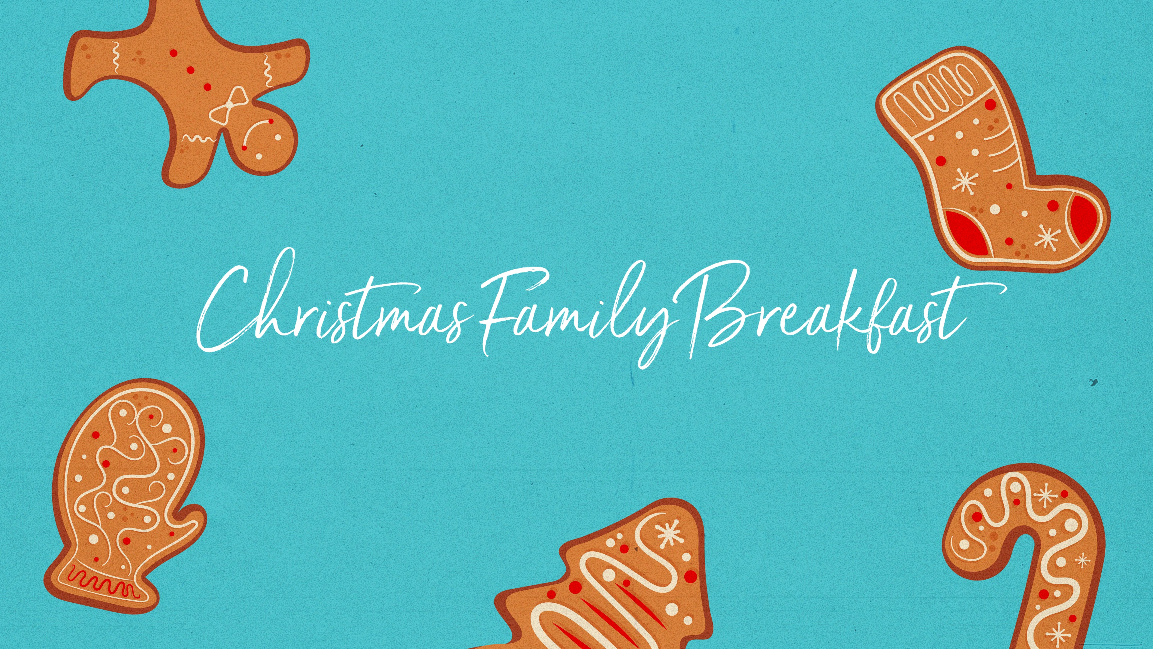 Christmas Family Breakfast with Gingerbread House Making
